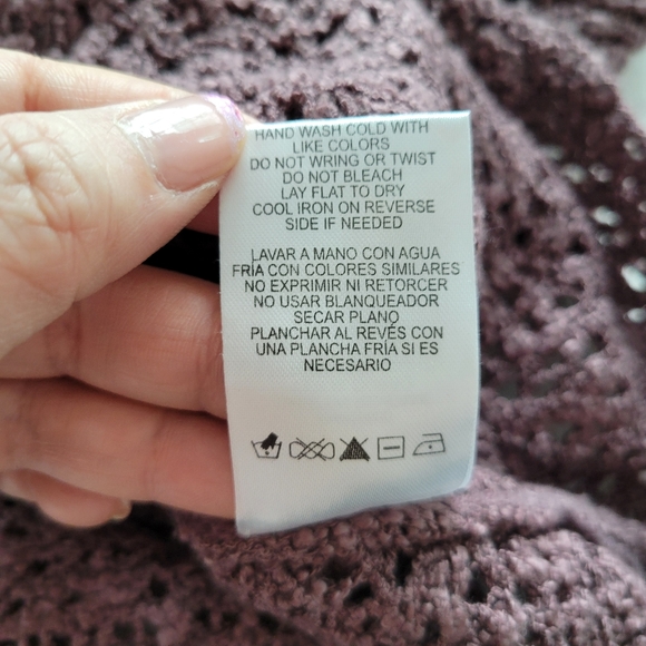 Rewind Open Knit Lace Up Sleeve Cropped Sweater - Picture 7 of 9